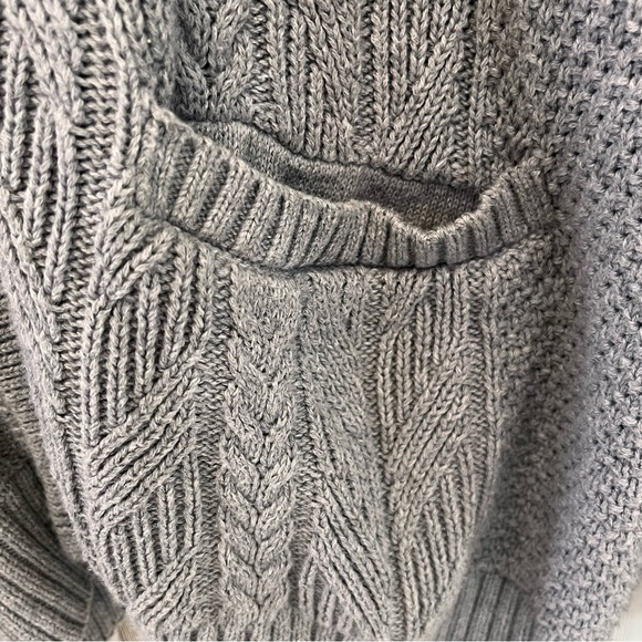 Tasso Elba Men’s Gray Chunky Button Down Cardigan Sweater Size XL Shawl Collar - Picture 6 of 7